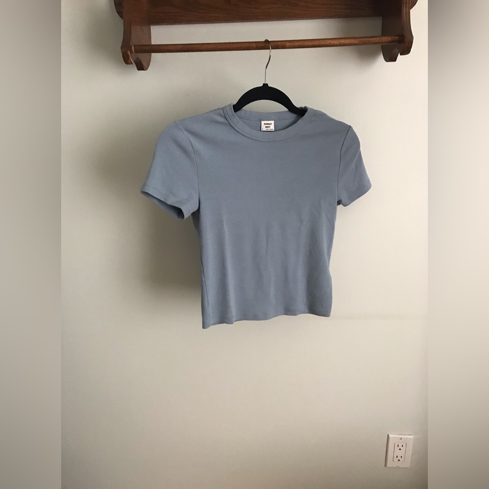 Baby Blue Aritzia Sunday Best T-Shirt S